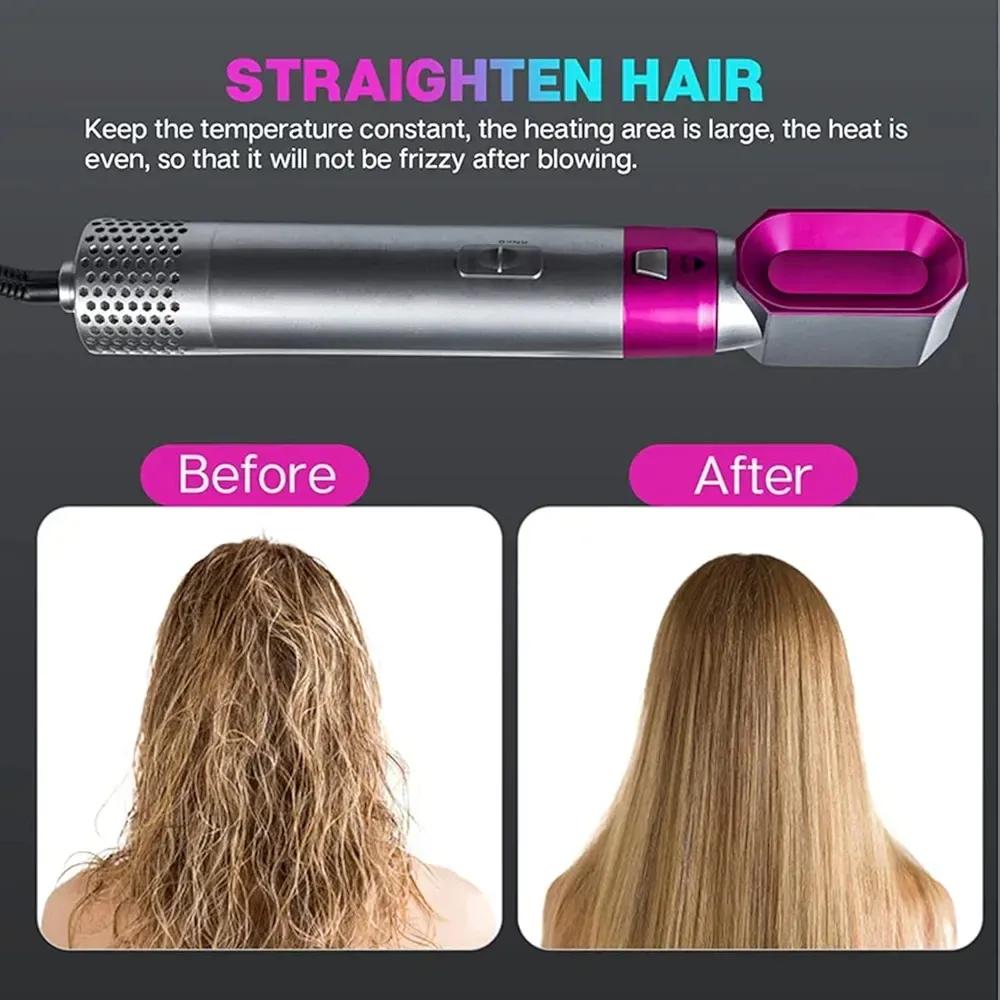 5in1 Low Noise & Safe Hair Curler & Straightener