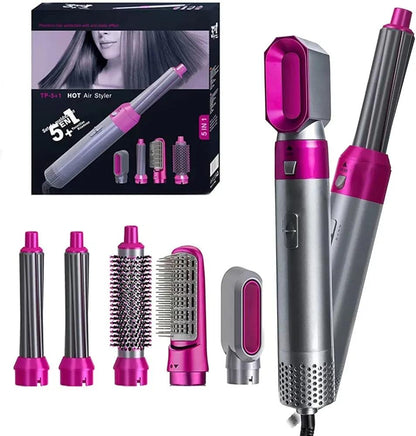 5in1 Low Noise & Safe Hair Curler & Straightener