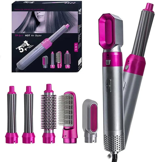 5in1 Low Noise & Safe Hair Curler & Straightener