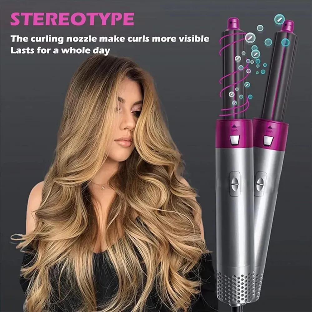 5in1 Low Noise & Safe Hair Curler & Straightener