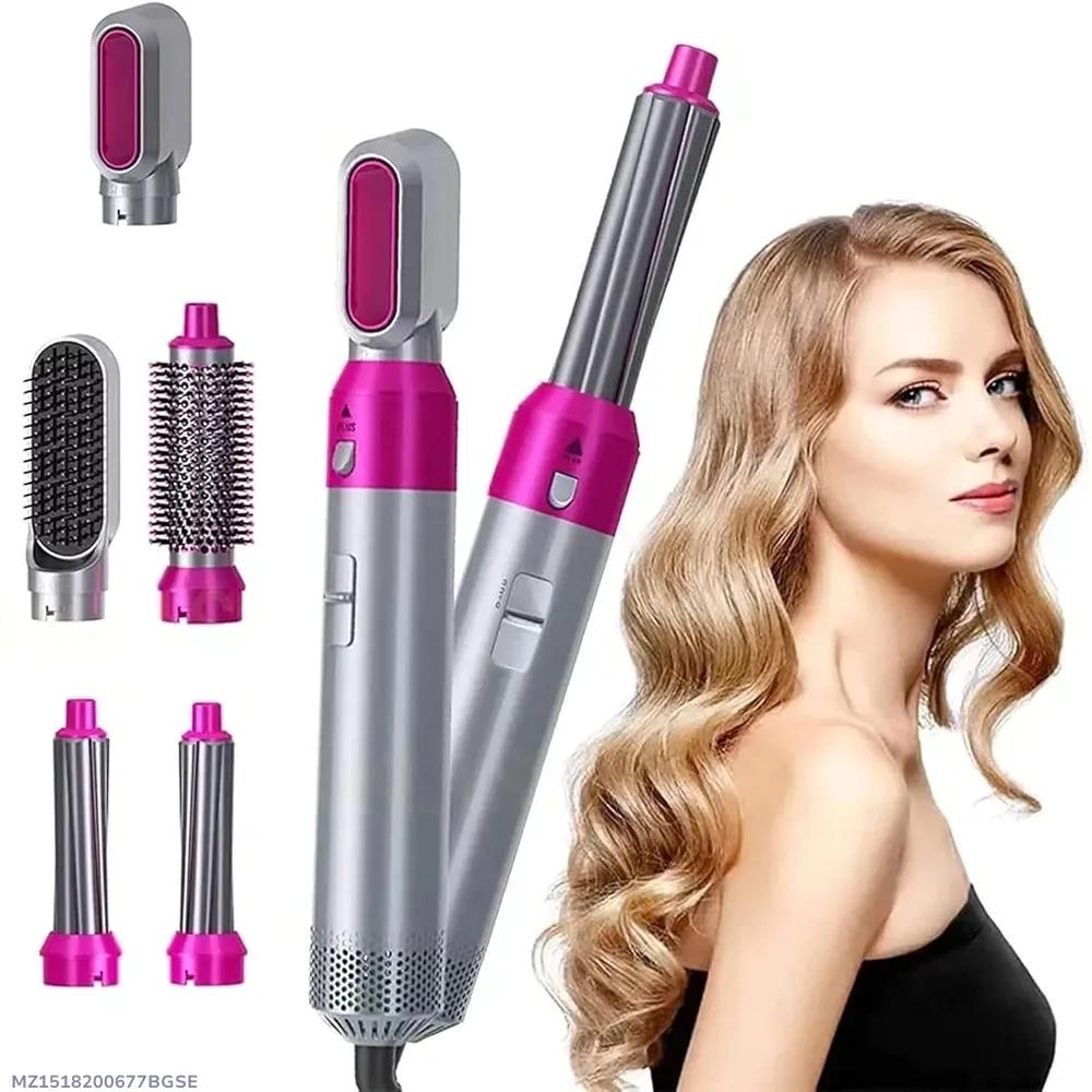5in1 Low Noise & Safe Hair Curler & Straightener